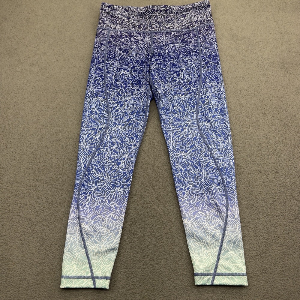 Vineyard Vines Performance Ombre Monstera Leggings Womens S 24" Tropical Leaf